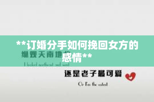 **订婚分手如何挽回女方的感情**