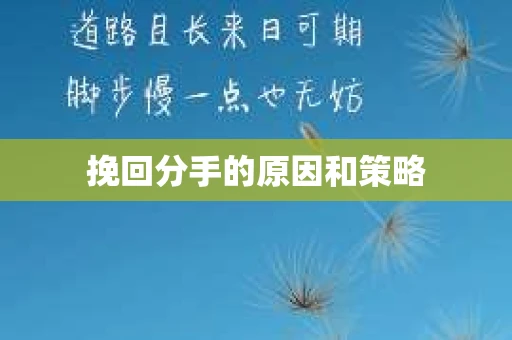 挽回分手的原因和策略