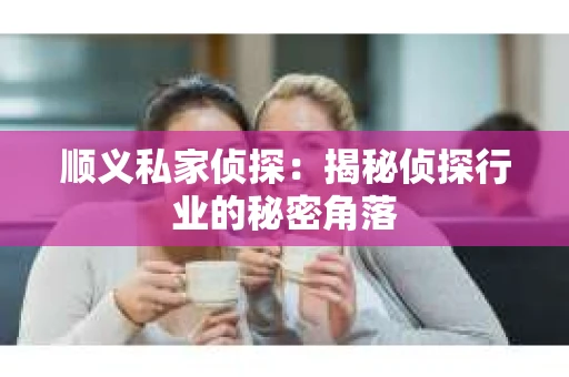 顺义私家侦探：揭秘侦探行业的秘密角落
