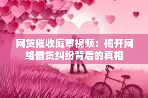 网贷催收庭审视频：揭开网络借贷纠纷背后的真相