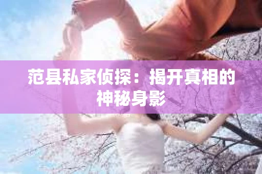 范县私家侦探：揭开真相的神秘身影