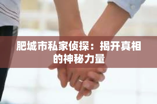 肥城市私家侦探：揭开真相的神秘力量
