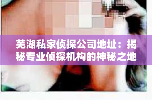 芜湖私家侦探公司地址：揭秘专业侦探机构的神秘之地