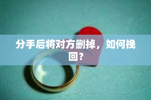 分手后将对方删掉，如何挽回？