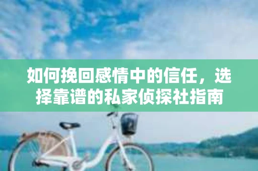 如何挽回感情中的信任，选择靠谱的私家侦探社指南