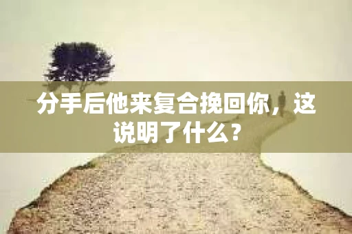 分手后他来复合挽回你，这说明了什么？