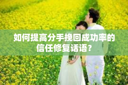如何提高分手挽回成功率的信任修复话语？