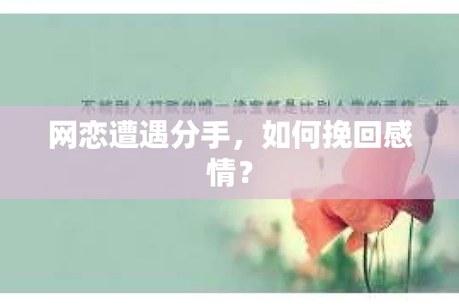 网恋遭遇分手，如何挽回感情？